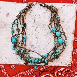 💚HAWAIIAN TURQUOISE BEADED NECKLACE 💚